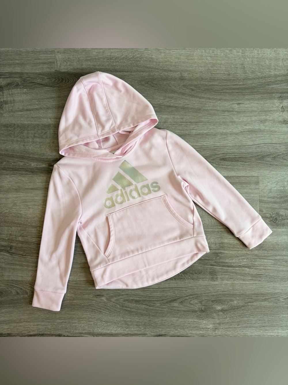 Adidas little girls light pink hoodie